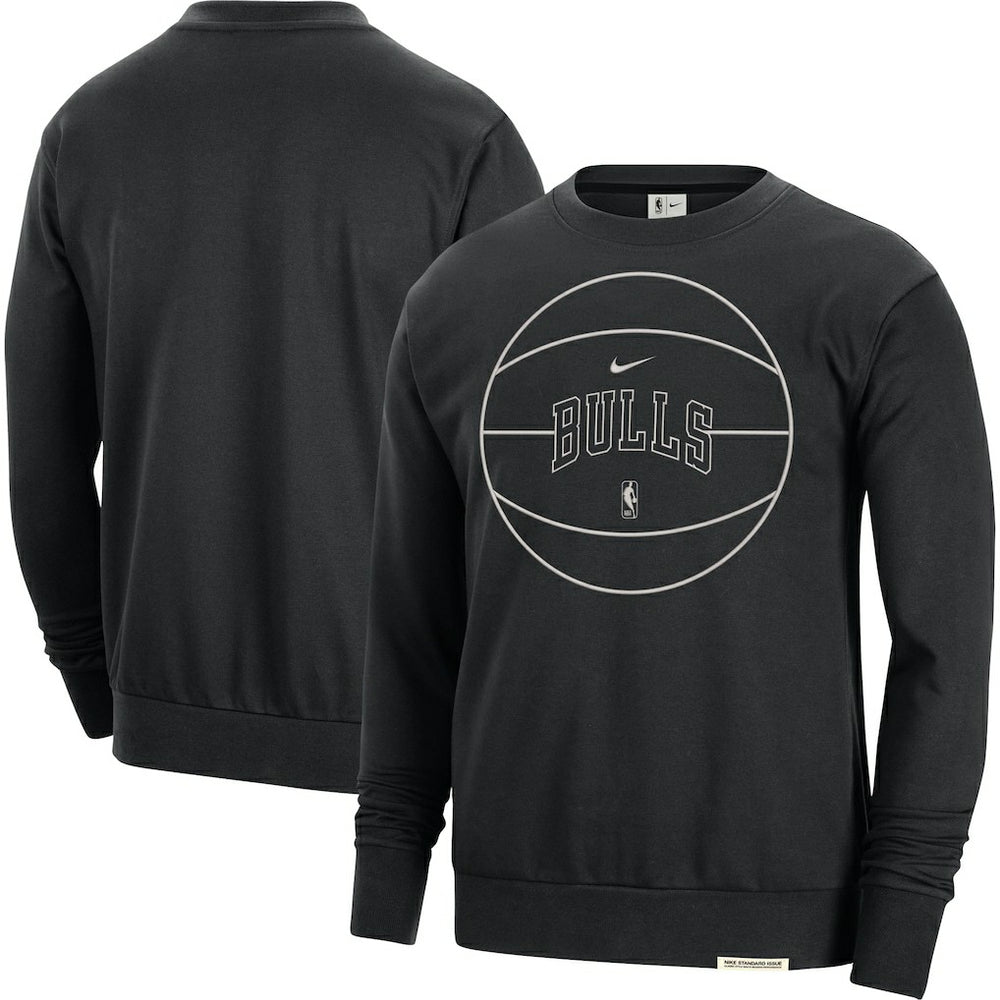 Chicago Bulls 2023/24 Authentic Standard Issue Travel Performance Pullover Sweatshirt Black - NBA