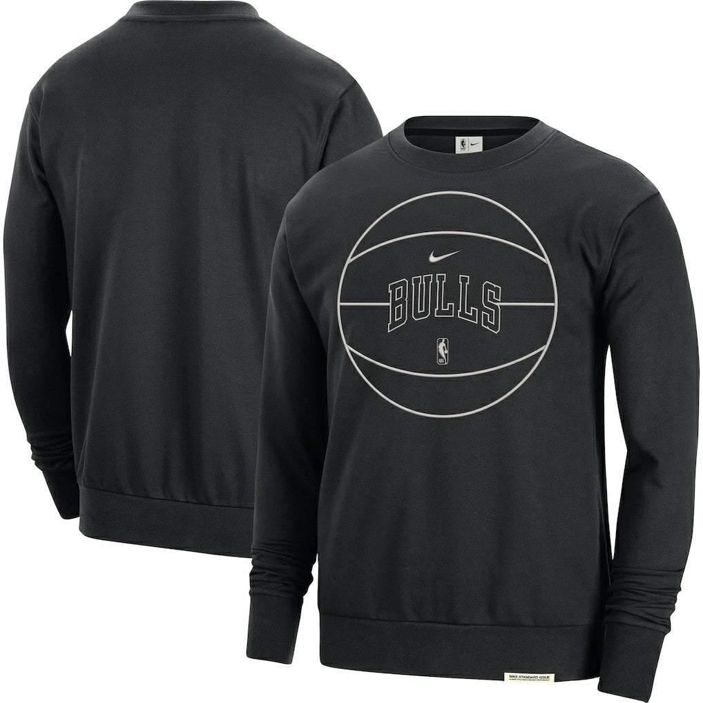 Chicago Bulls 2023/24 Authentic Standard Issue Travel Performance Pullover Sweatshirt Black - NBA