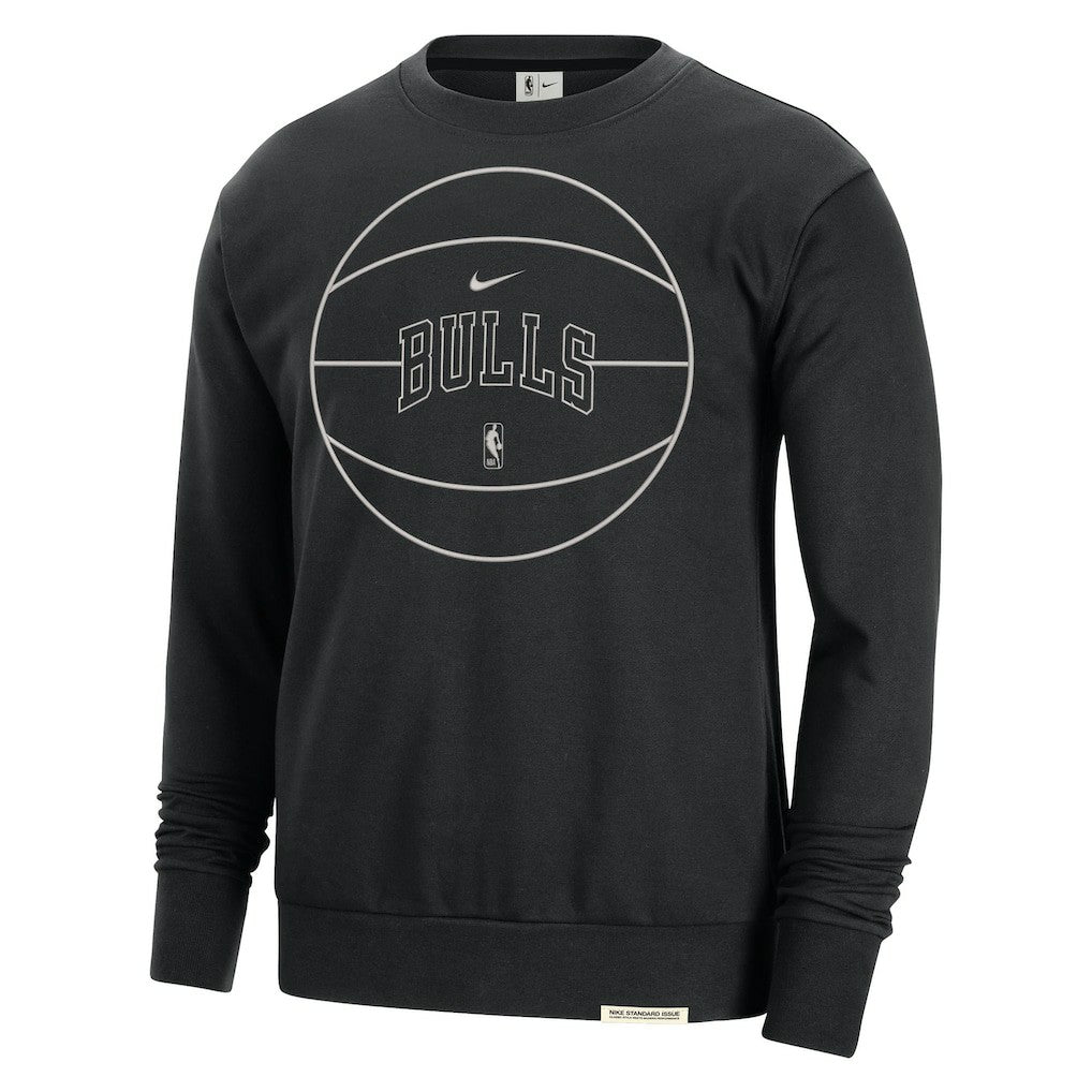 Chicago Bulls 2023/24 Authentic Standard Issue Travel Performance Pullover Sweatshirt Black - NBA
