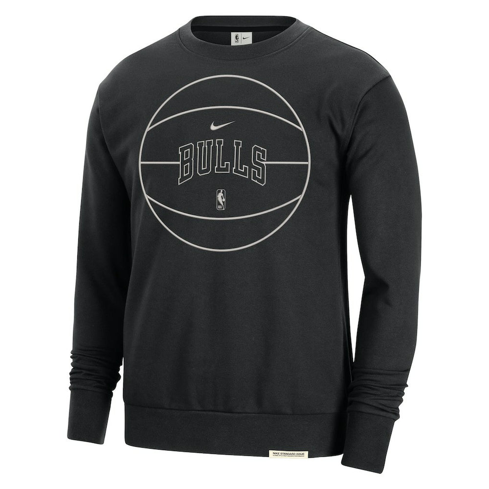 Chicago Bulls 2023/24 Authentic Standard Issue Travel Performance Pullover Sweatshirt Black - NBA