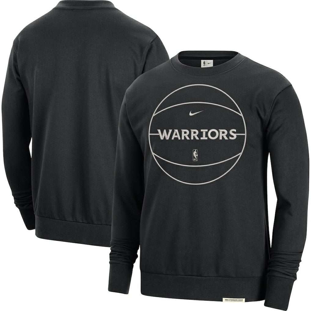 Golden State Warriors 2023/24 Authentic Standard Issue Travel Performance Pullover Sweatshirt Black - NBA