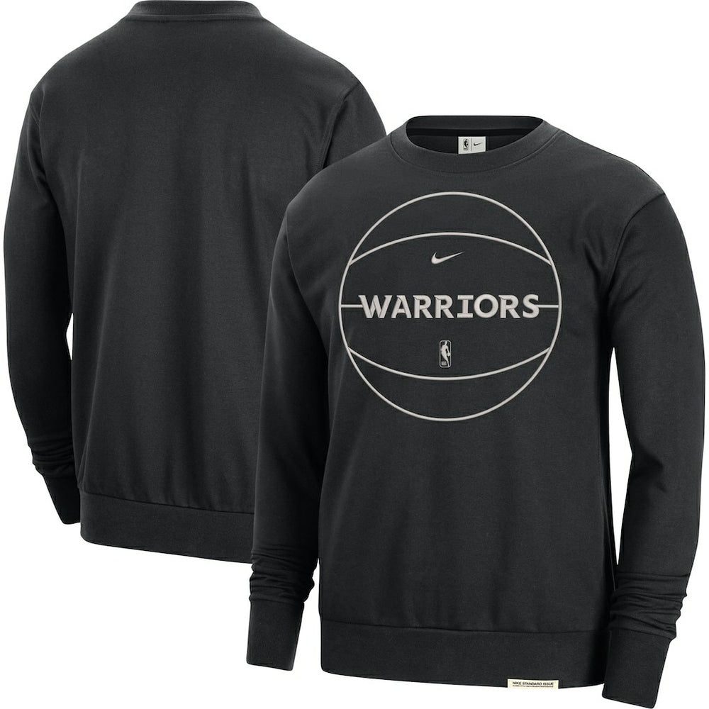 Golden State Warriors 2023/24 Authentic Standard Issue Travel Performance Pullover Sweatshirt Black - NBA