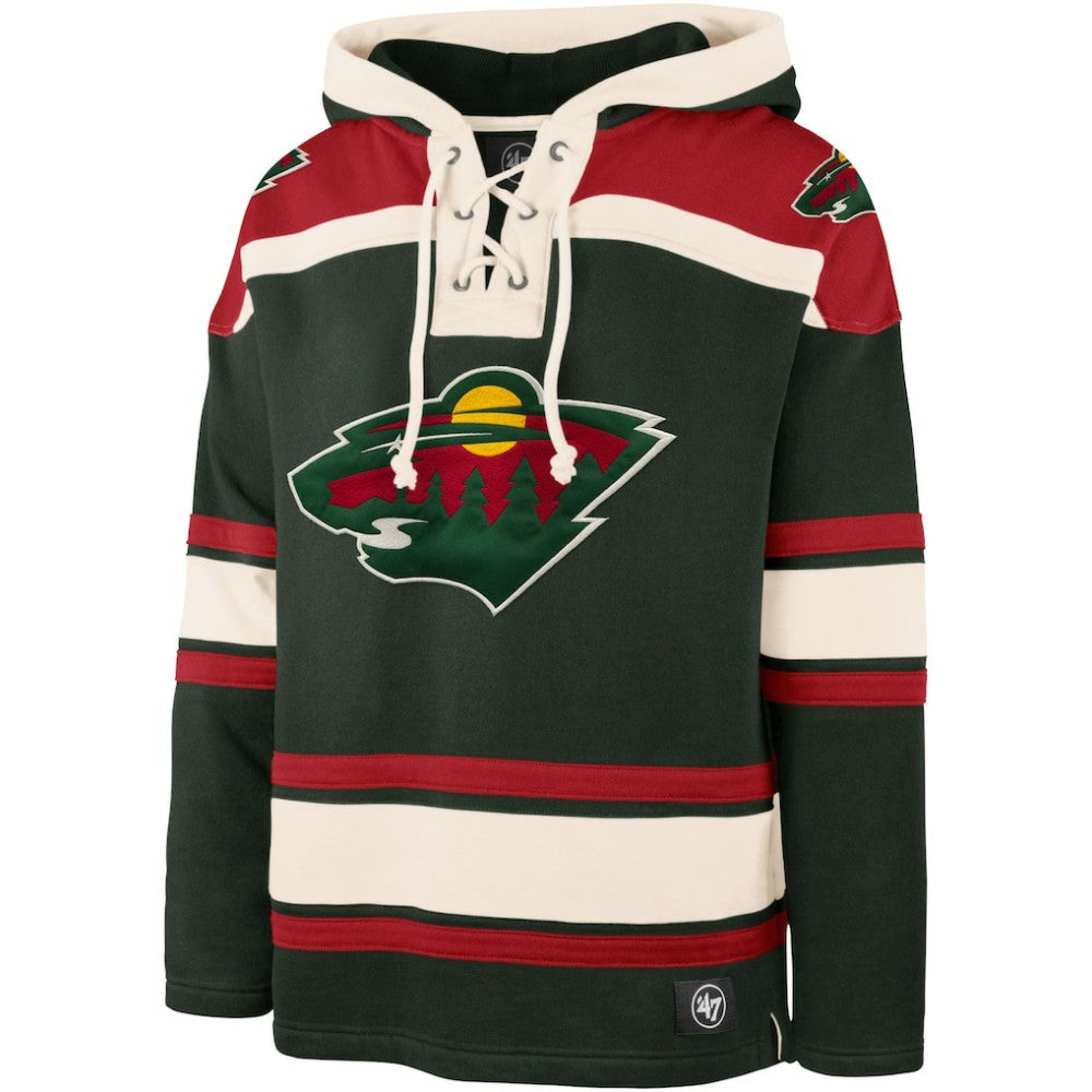 Kirill Kaprizov Minnesota Wild '47 Player Name & Number Lacer Pullover Hoodie - Green - NHL