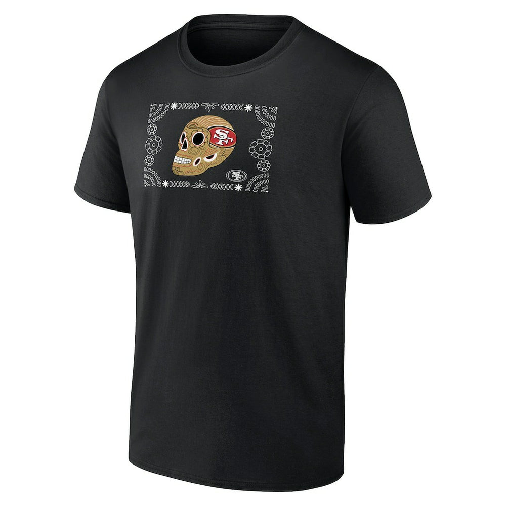 San Francisco 49ers Sugar Skull T-Shirt Black | NFL
