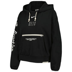 Brooklyn Nets Women's Courtside Standard Issue Performance Pullover Hoodie Black - NBA