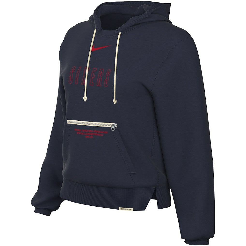 Philadelphia 76ers Women's Courtside Standard Issue Performance Pullover Hoodie Navy - NBA
