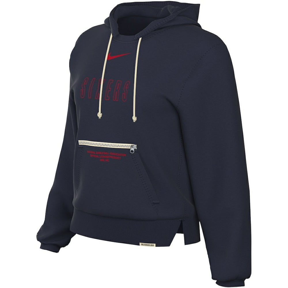 Philadelphia 76ers Women's Courtside Standard Issue Performance Pullover Hoodie Navy - NBA