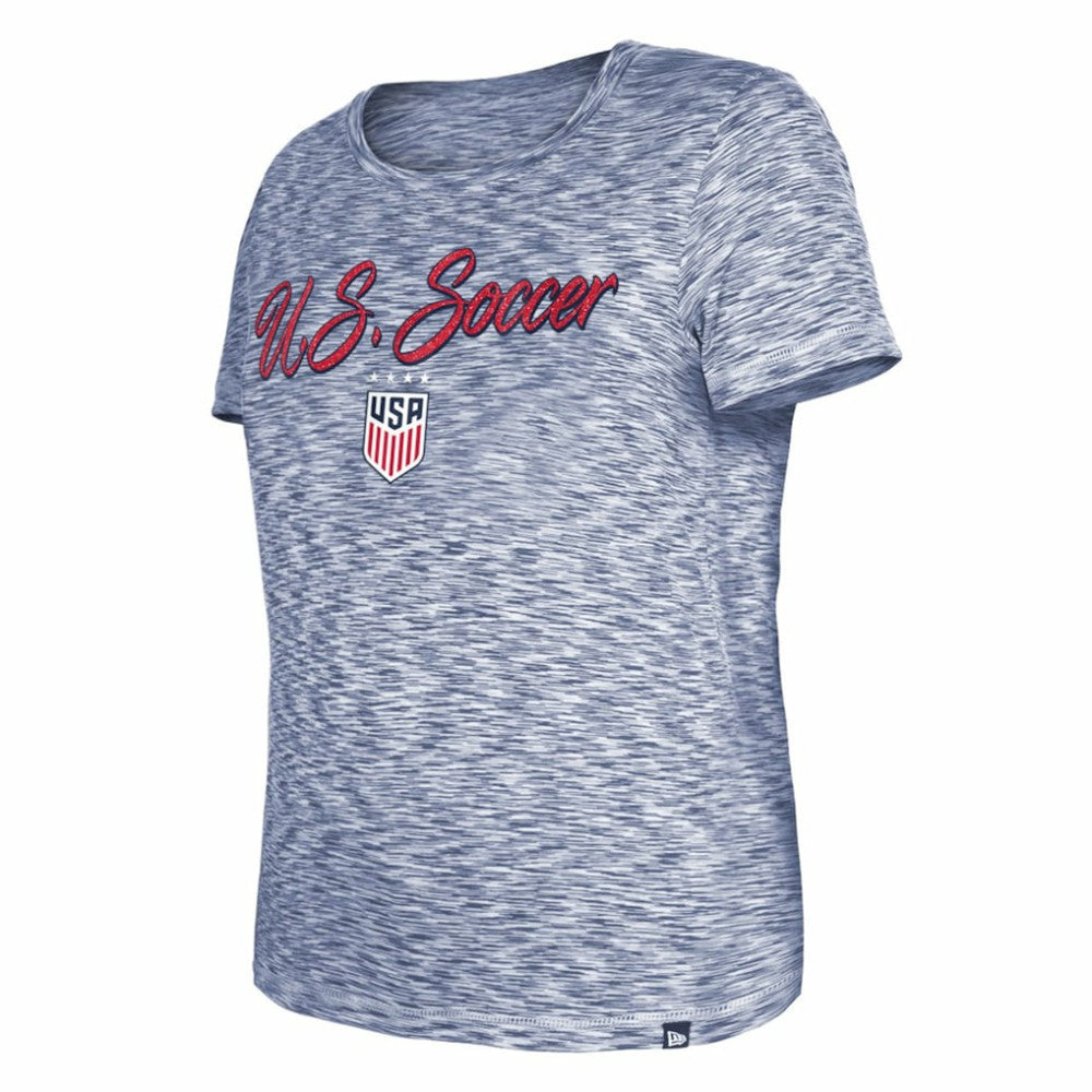 USWNT 5th & Ocean by New Era Women's Active Space Dye Jersey T-Shirt Navy | New Era discount
