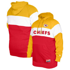 Kansas City Chiefs New Era Big & Tall Current Colorblock Pullover Hoodie Red | NFL