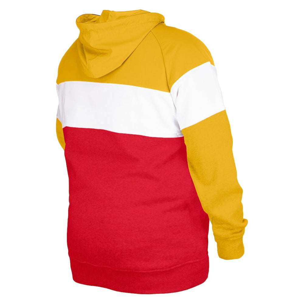 Kansas City Chiefs New Era Big & Tall Current Colorblock Pullover Hoodie Red | NFL