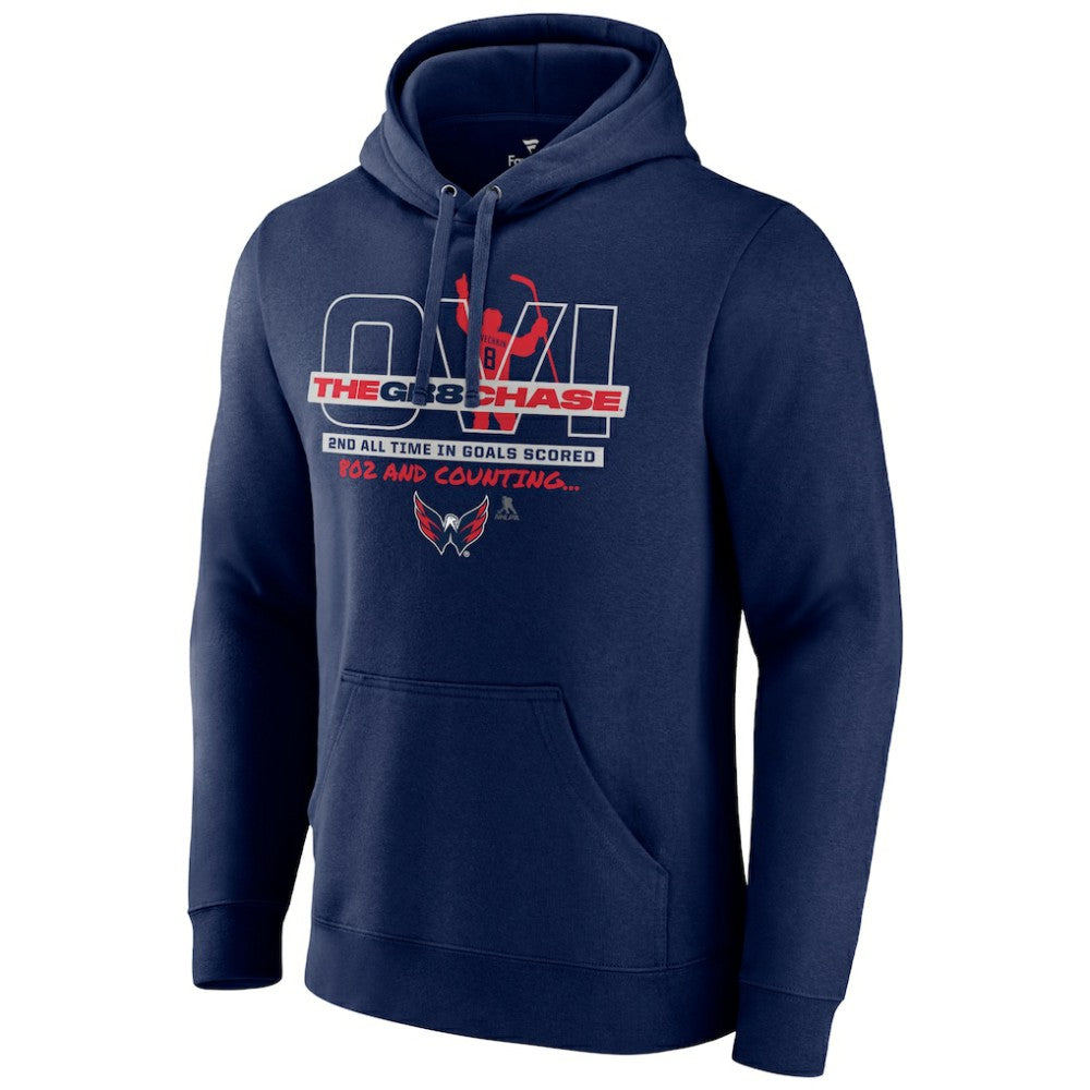 Alexander Ovechkin Washington Capitals GR8 Chase Pullover Hoodie - Navy - NHL