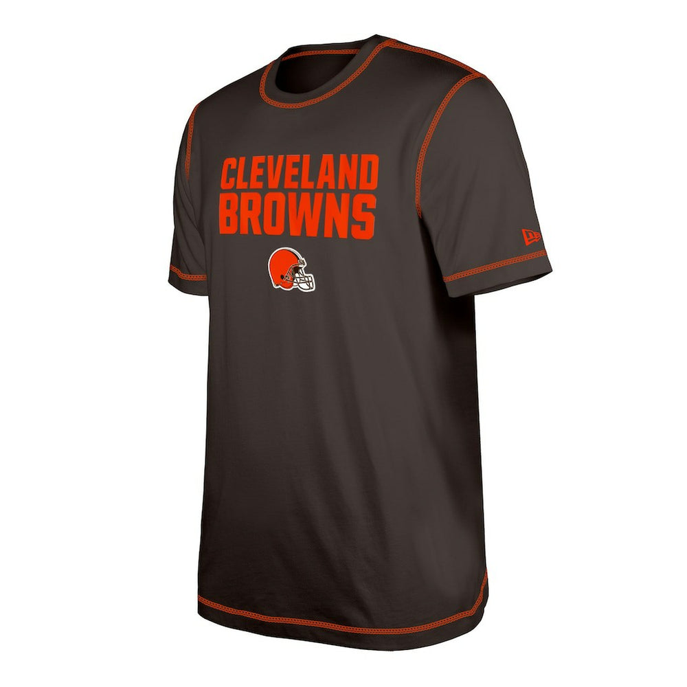 Cleveland Browns New Era Third Down Puff Print T-Shirt Brown | NFL