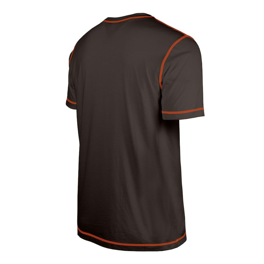 Cleveland Browns New Era Third Down Puff Print T-Shirt Brown | NFL