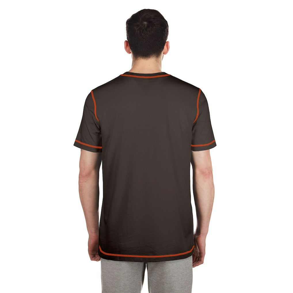 Cleveland Browns New Era Third Down Puff Print T-Shirt Brown | NFL