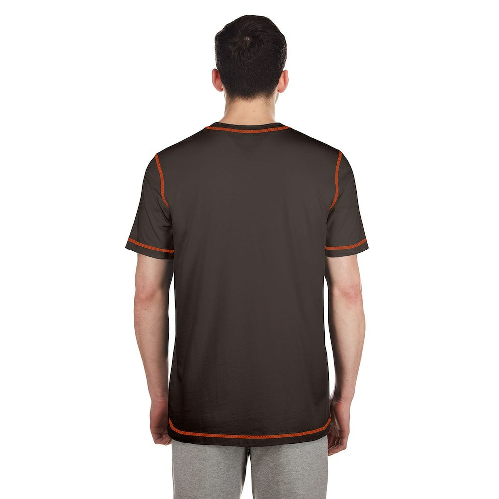 Cleveland Browns New Era Third Down Puff Print T-Shirt Brown | NFL