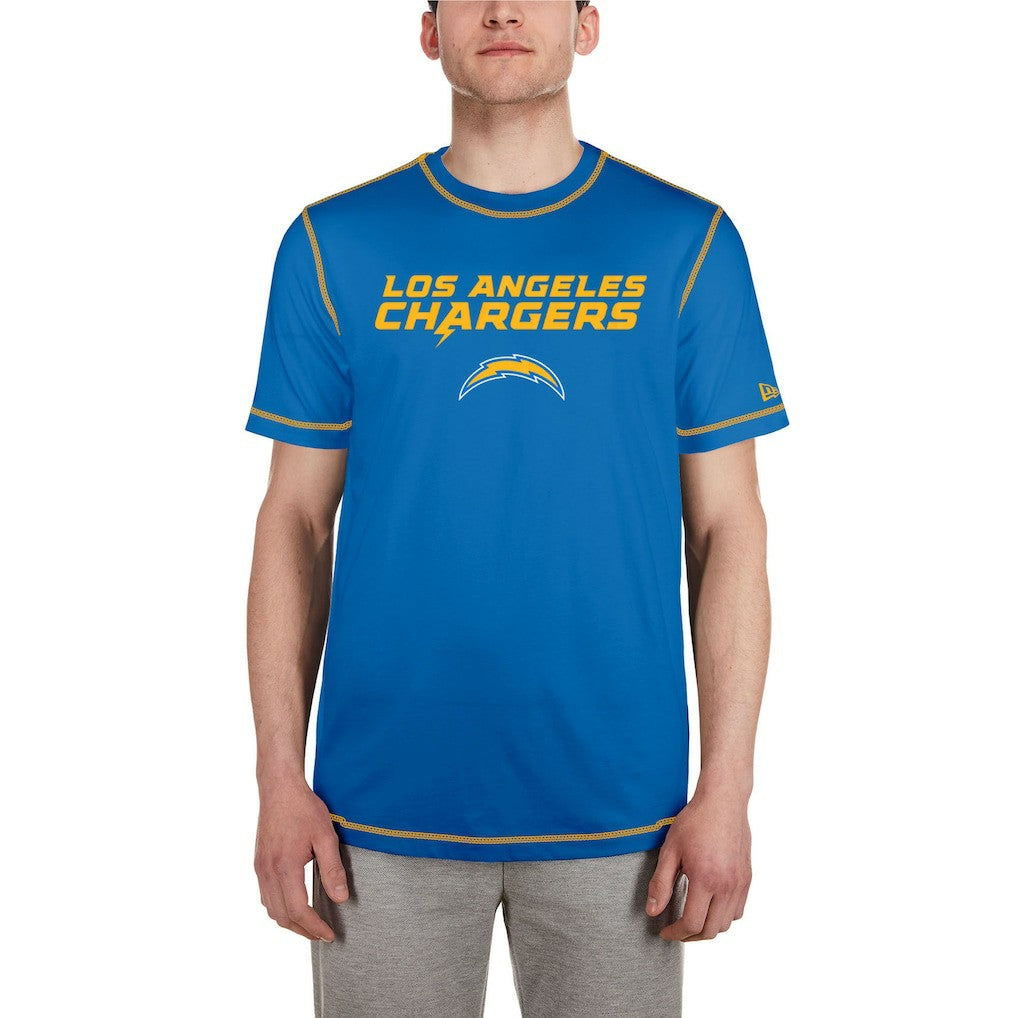 Los Angeles Chargers New Era Third Down Puff Print T-Shirt Blue | NFL