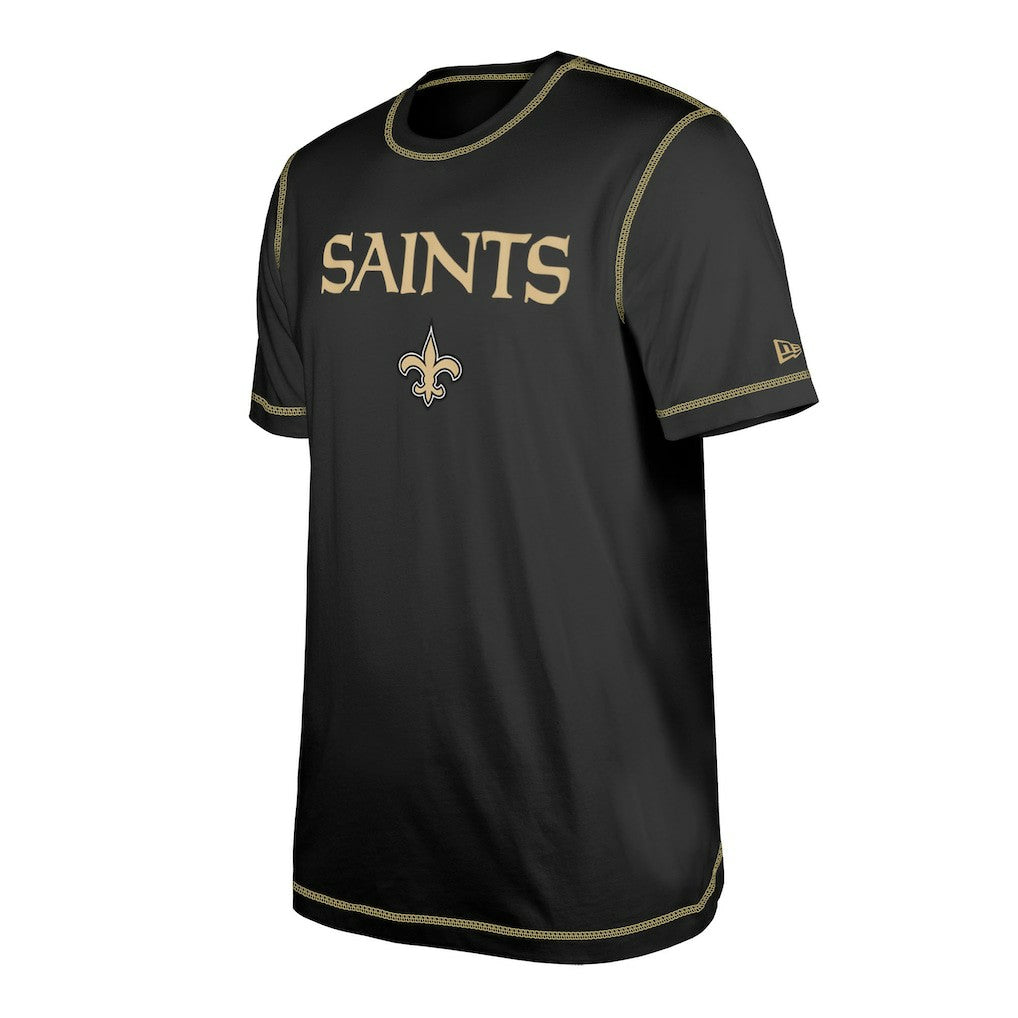 New Orleans Saints New Era Third Down Puff Print T-Shirt Black | NFL