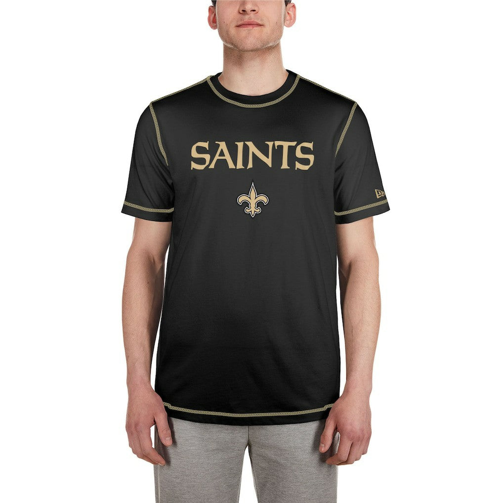 New Orleans Saints New Era Third Down Puff Print T-Shirt Black | NFL