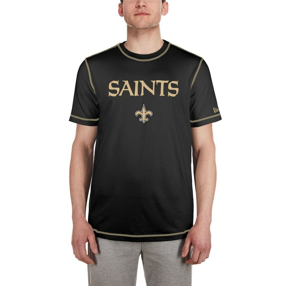New Orleans Saints New Era Third Down Puff Print T-Shirt Black | NFL