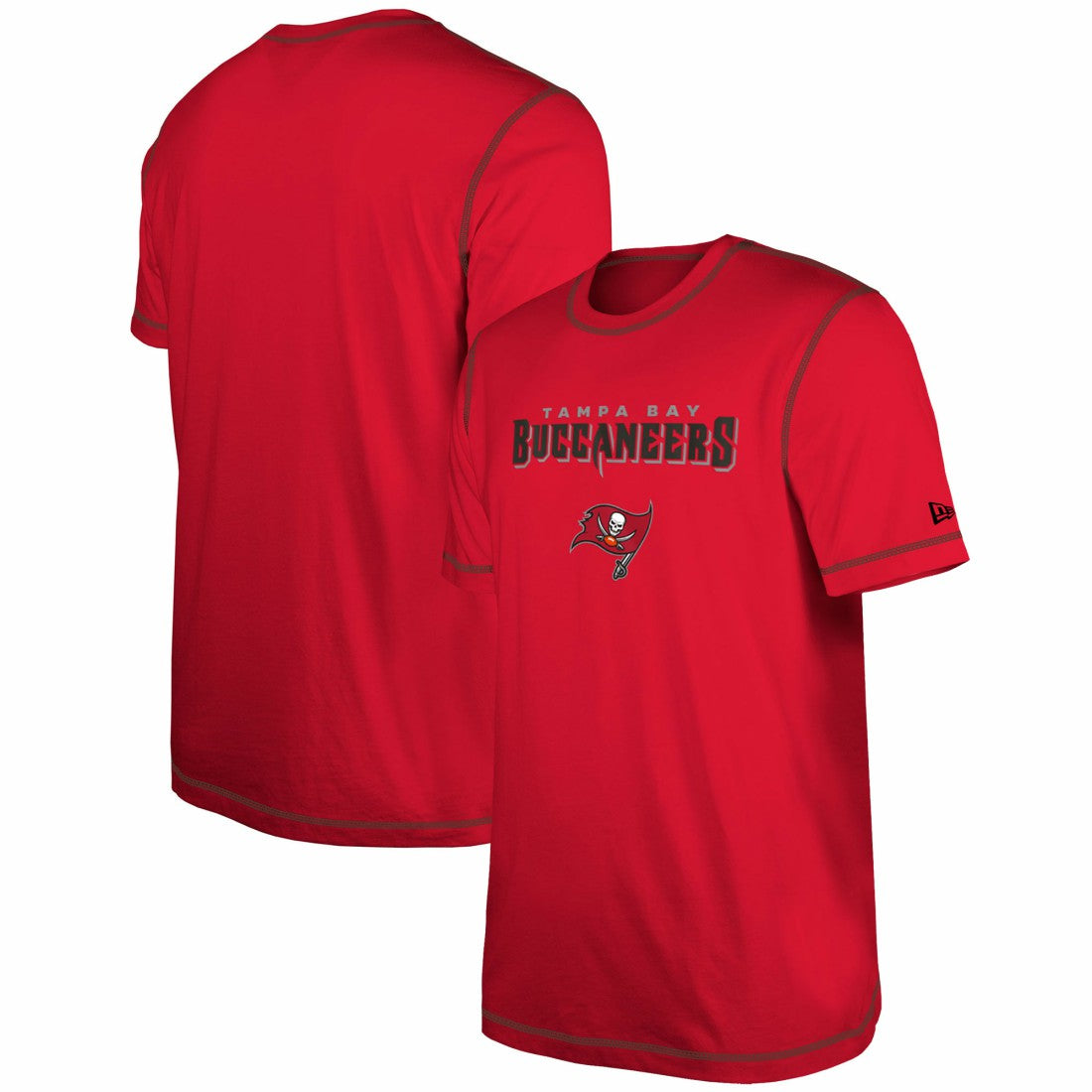 Tampa Bay Buccaneers New Era Third Down Puff Print T-Shirt Red | NFL
