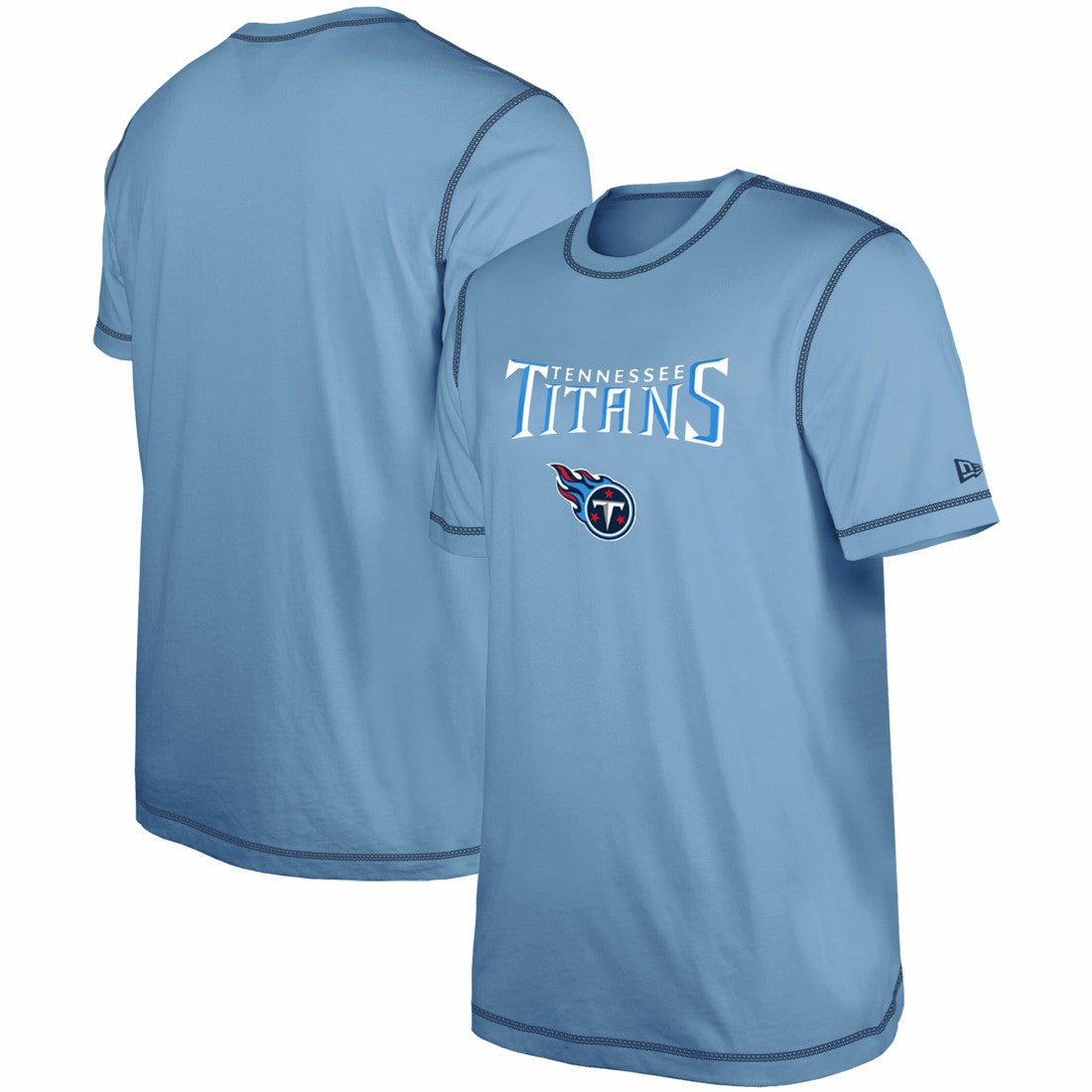 Tennessee Titans New Era Third Down Puff Print T-Shirt Light Blue | NFL