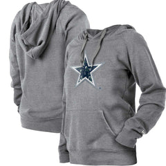 Dallas Cowboys New Era Women's Floral Raglan Pullover Hoodie Gray | NFL