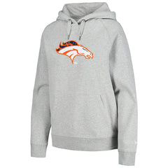 Denver Broncos New Era Women's Floral Raglan Pullover Hoodie Gray | NFL