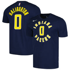 Tyrese Haliburton Indiana Pacers Icon 2022/23 Name & Number T-Shirt Navy - NBA