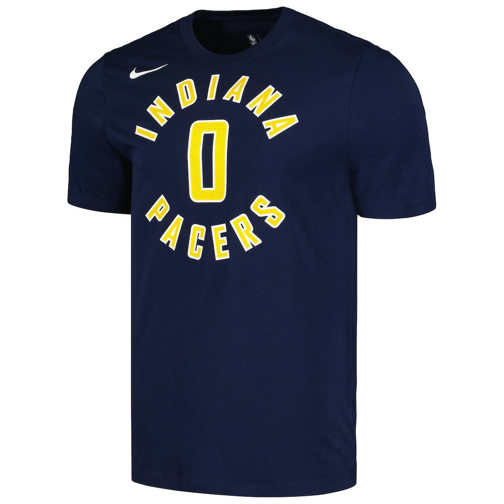 Tyrese Haliburton Indiana Pacers Icon 2022/23 Name & Number T-Shirt Navy - NBA