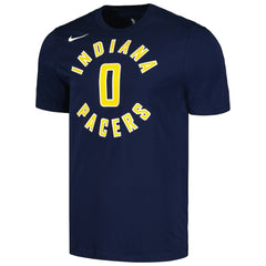 Tyrese Haliburton Indiana Pacers Icon 2022/23 Name & Number T-Shirt Navy - NBA