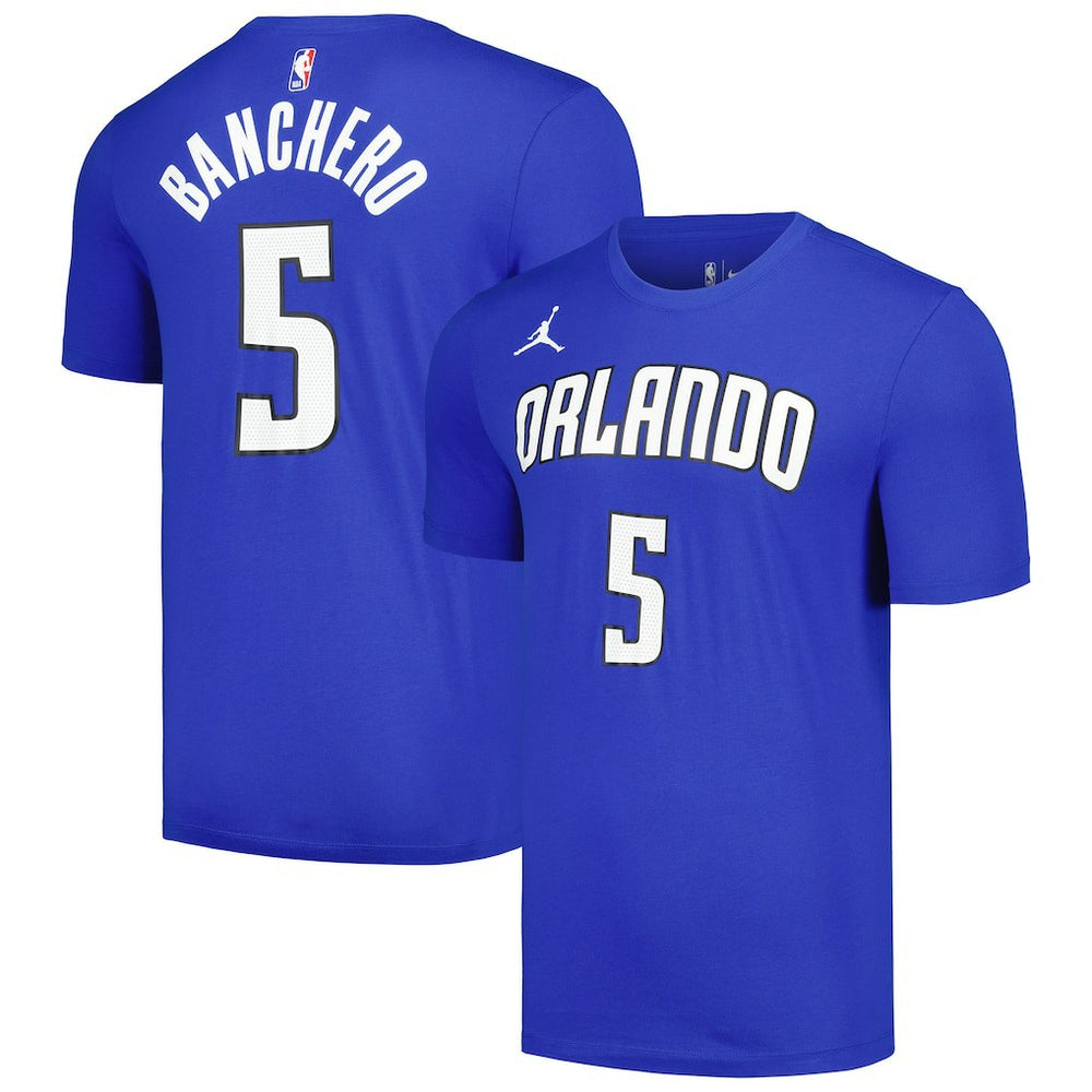 Paolo Banchero Orlando Magic Jordan Brand 2022/23 Statement Edition Name & Number T-Shirt Blue - NBA