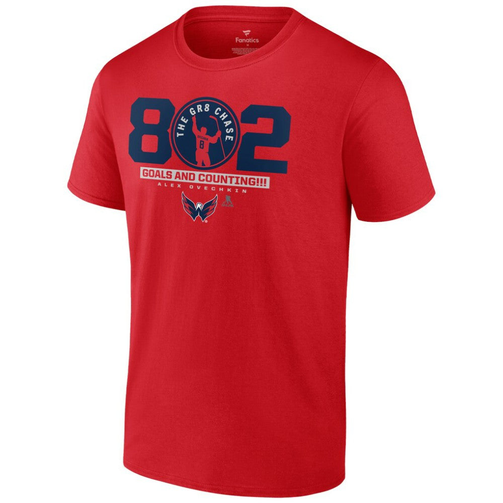 Alexander Ovechkin Washington Capitals Fanatics The Gr8 Chase T-Shirt - Red - NHL