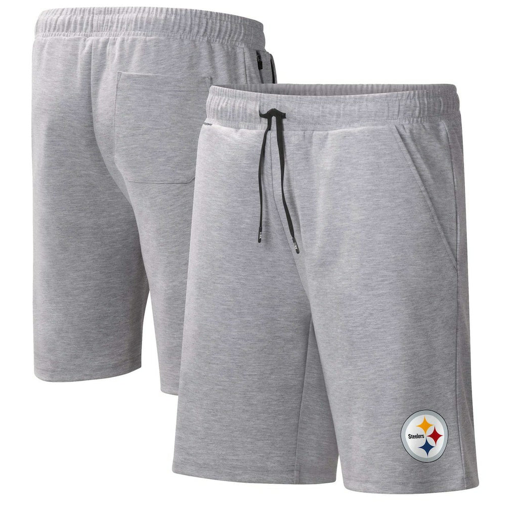 Pittsburgh Steelers MSX by Michael Strahan Trainer Shorts Heather Gray | NFL
