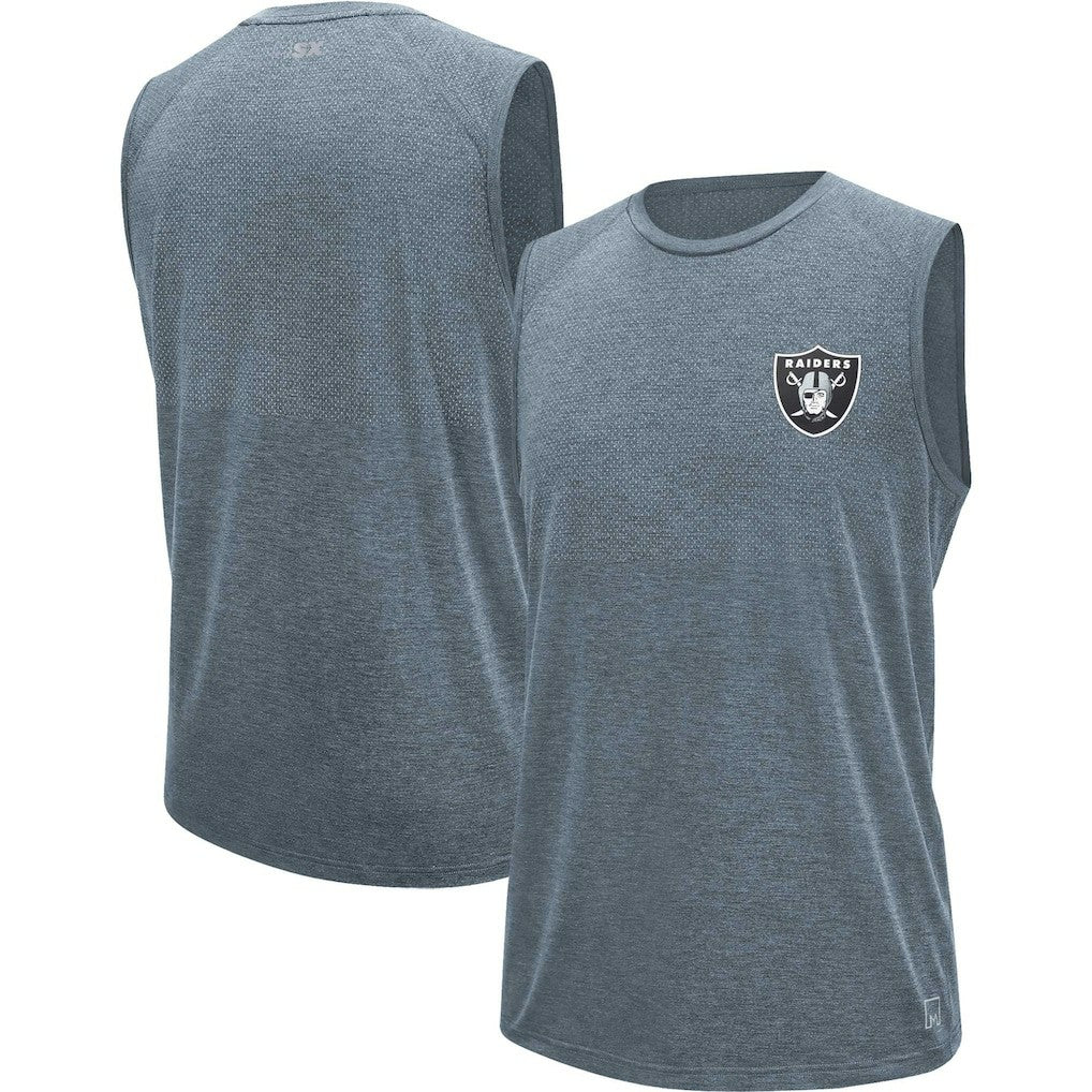 Las Vegas Raiders MSX by Michael Strahan Warm Up Sleeveless T-Shirt Gray | NFL
