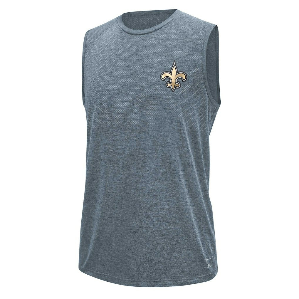 New Orleans Saints MSX by Michael Strahan Warm Up Sleeveless T-Shirt Gray | NFL