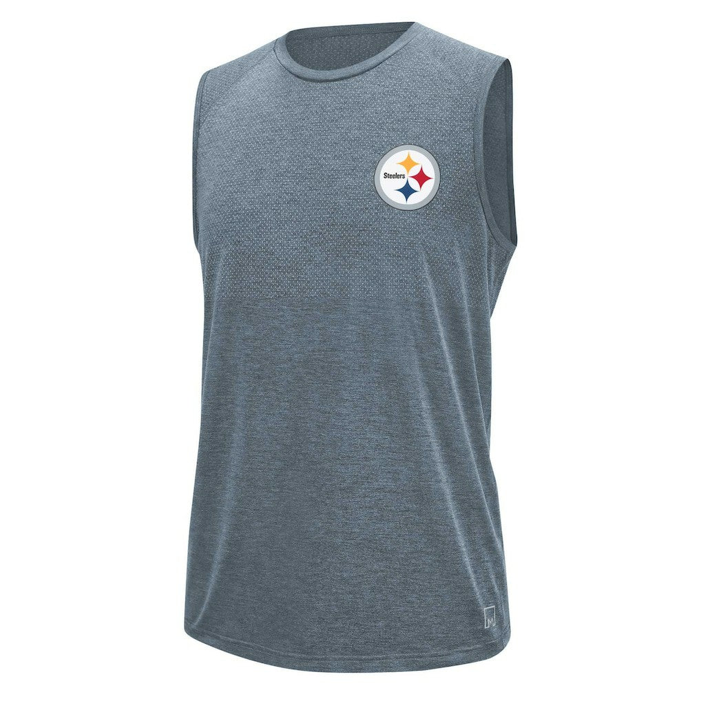 Pittsburgh Steelers MSX by Michael Strahan Warm Up Sleeveless T-Shirt Gray | NFL
