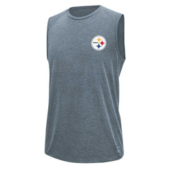 Pittsburgh Steelers MSX by Michael Strahan Warm Up Sleeveless T-Shirt Gray | NFL