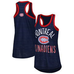 Montreal Canadiens G-III 4Her by Carl Banks Women's First Base Racerback Scoop Neck Tank Top - Navy - NHL