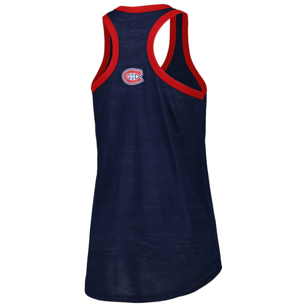 Montreal Canadiens G-III 4Her by Carl Banks Women's First Base Racerback Scoop Neck Tank Top - Navy - NHL
