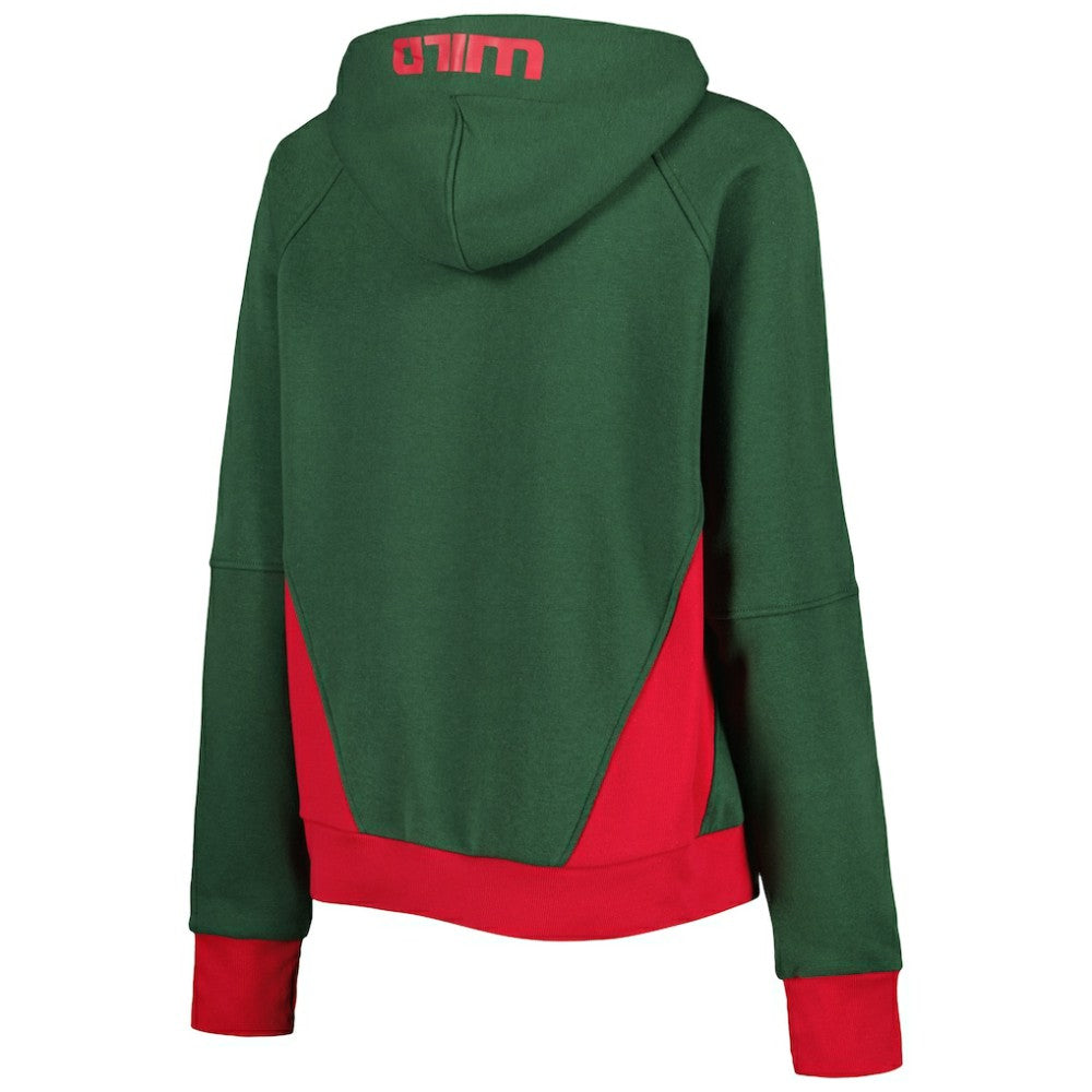Minnesota Wild Starter Women's Wishbone Half-Zip Hoodie - Green - NHL