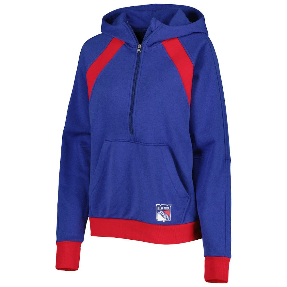 New York Rangers Starter Women's Wishbone Half-Zip Hoodie - Blue - NHL