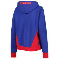 New York Rangers Starter Women's Wishbone Half-Zip Hoodie - Blue - NHL