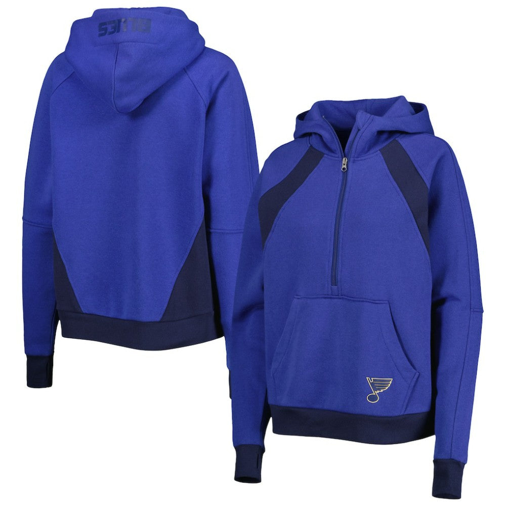 St. Louis Blues Starter Women's Wishbone Half-Zip Hoodie - Blue - NHL