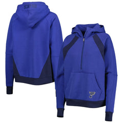 St. Louis Blues Starter Women's Wishbone Half-Zip Hoodie - Blue - NHL