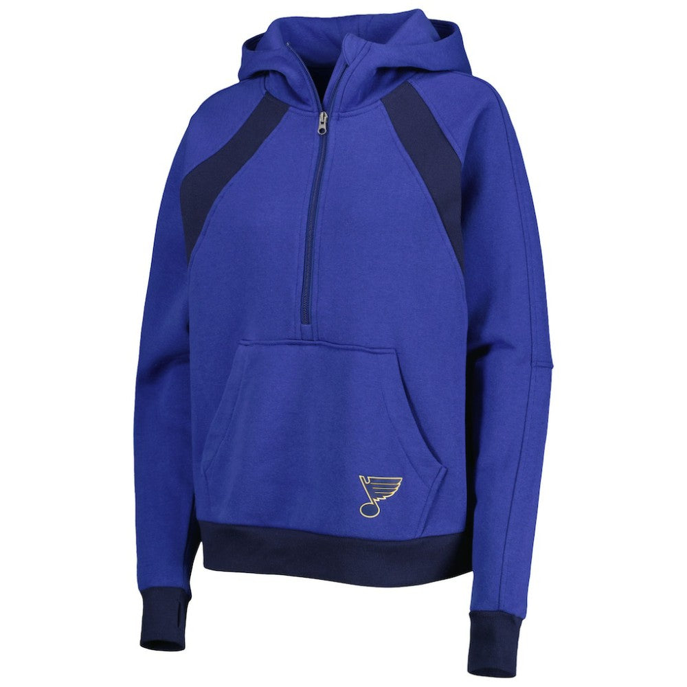 St. Louis Blues Starter Women's Wishbone Half-Zip Hoodie - Blue - NHL