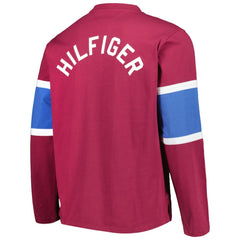 Colorado Avalanche Tommy Hilfiger Walter Lace-Up Long Sleeve Top - Burgundy - NHL