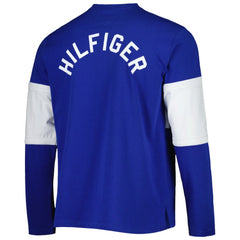 Tampa Bay Lightning Tommy Hilfiger Walter Lace-Up Long Sleeve Top - Blue - NHL