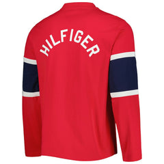 Washington Capitals Tommy Hilfiger Walter Lace-Up Long Sleeve Top - Red - NHL