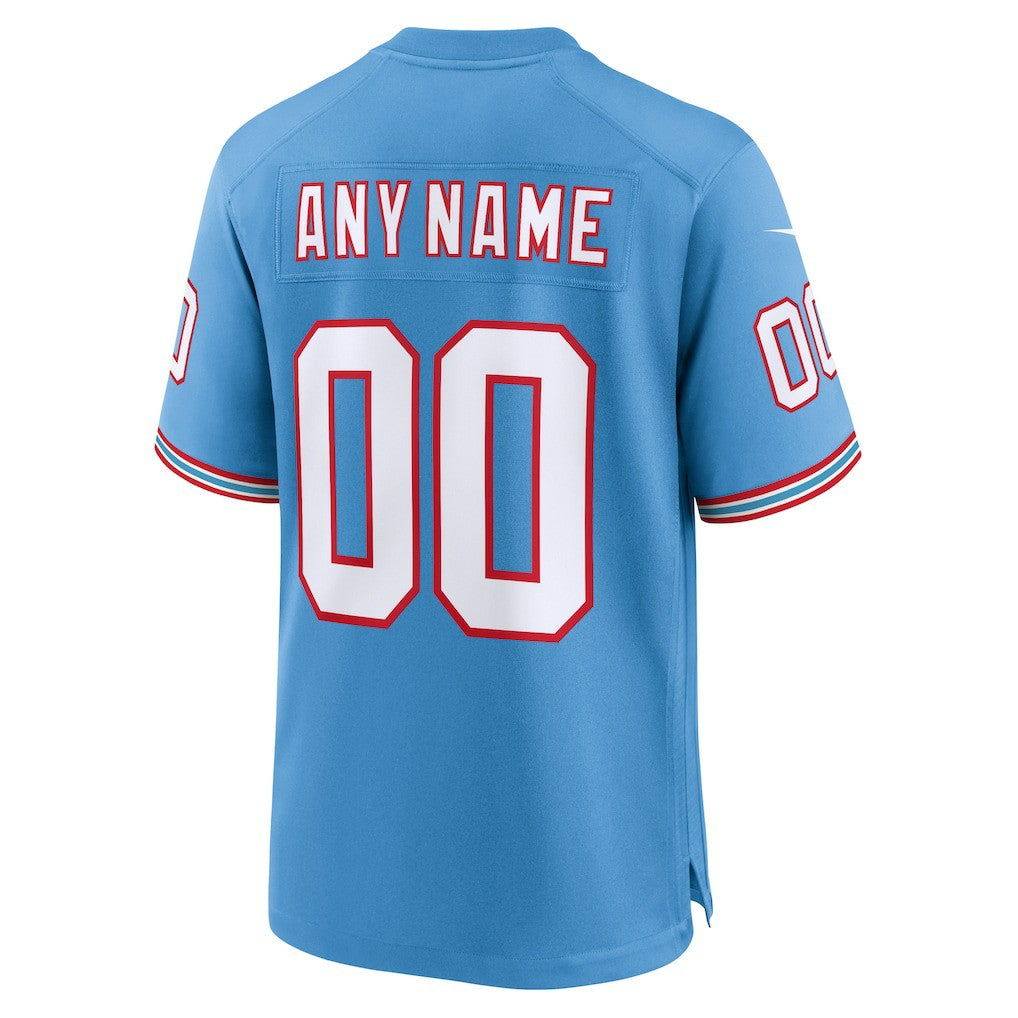 Tennessee Titans Oilers Throwback Custom Game Jersey Light Blue | Nike for Sale