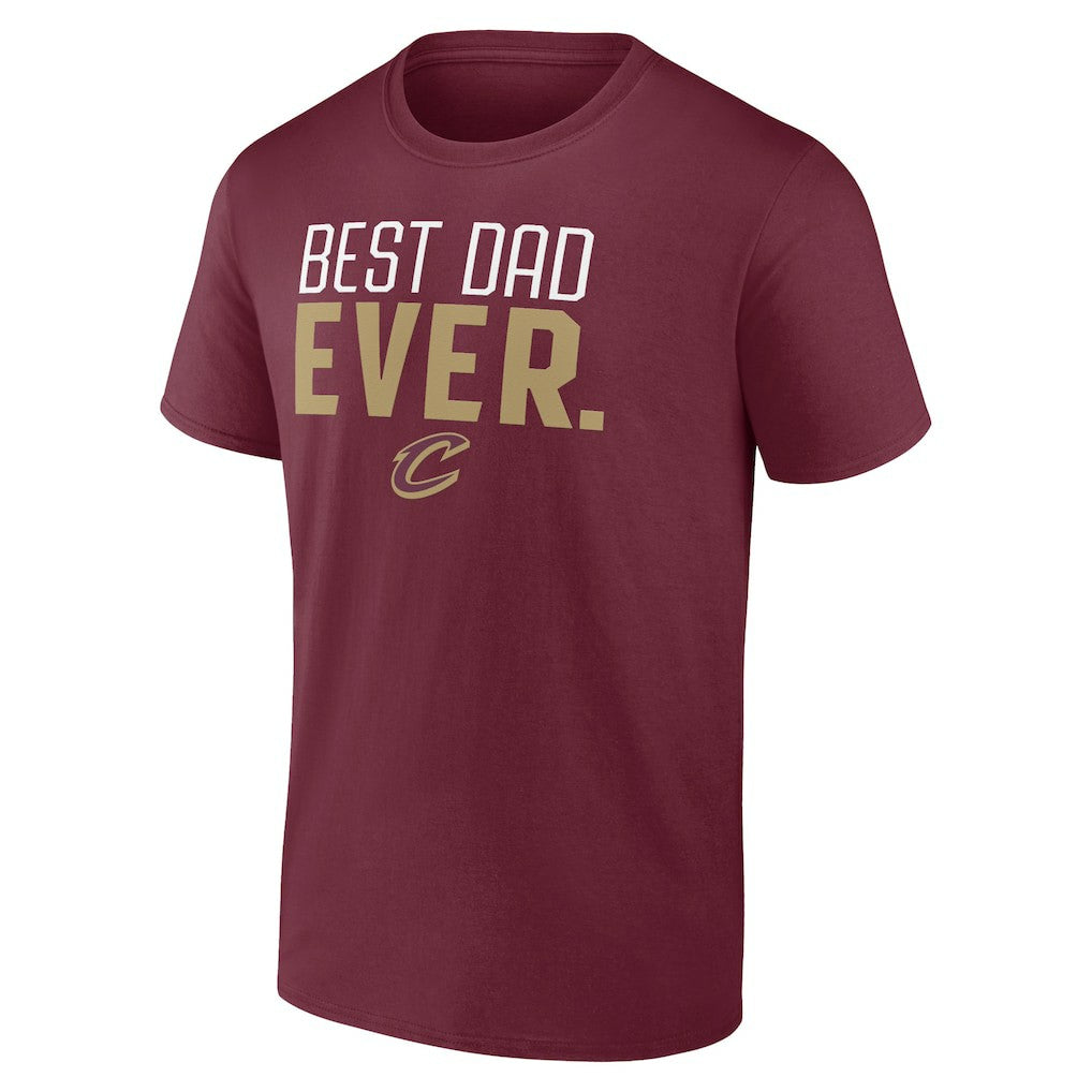Cleveland Cavaliers Best Dad Ever Logo T-Shirt Wine - NBA